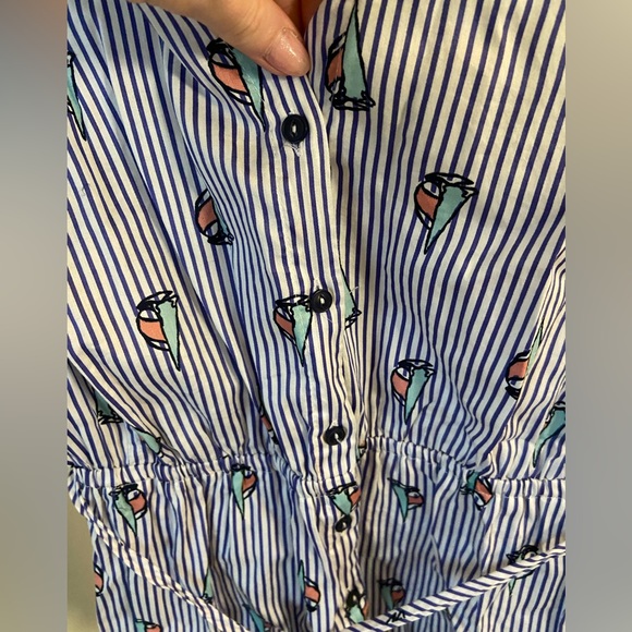 ModCloth Blue and White Striped Sailboat Top: Medium - Picture 3 of 11